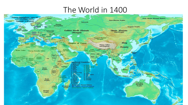 A map of the world in 1400