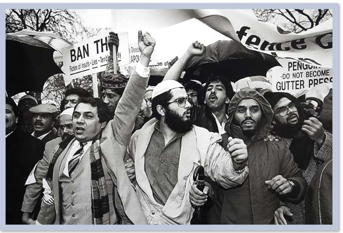 A group of protestors with signs.