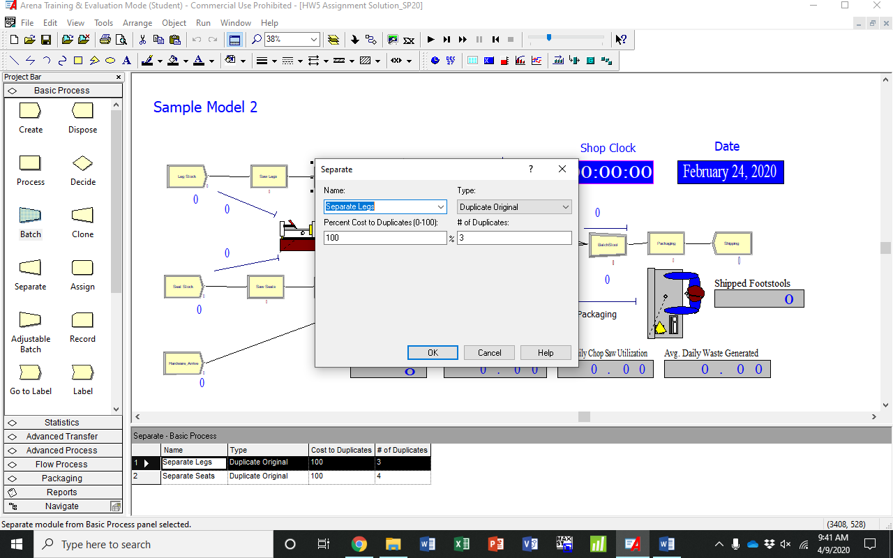 ARENA General-purpose simulation package Process-oriented High-level  Hierarchic Animation Model building –Drag-and-drop modules into model  window –connect. - ppt download