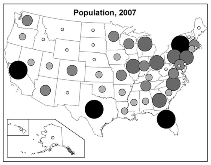 thematic map population