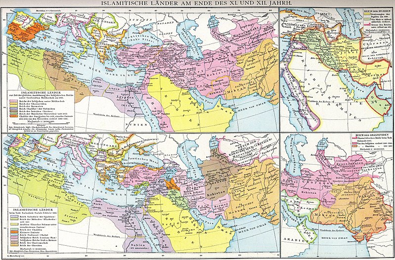 Muslim lands at the end of the 11th and 12th centuries