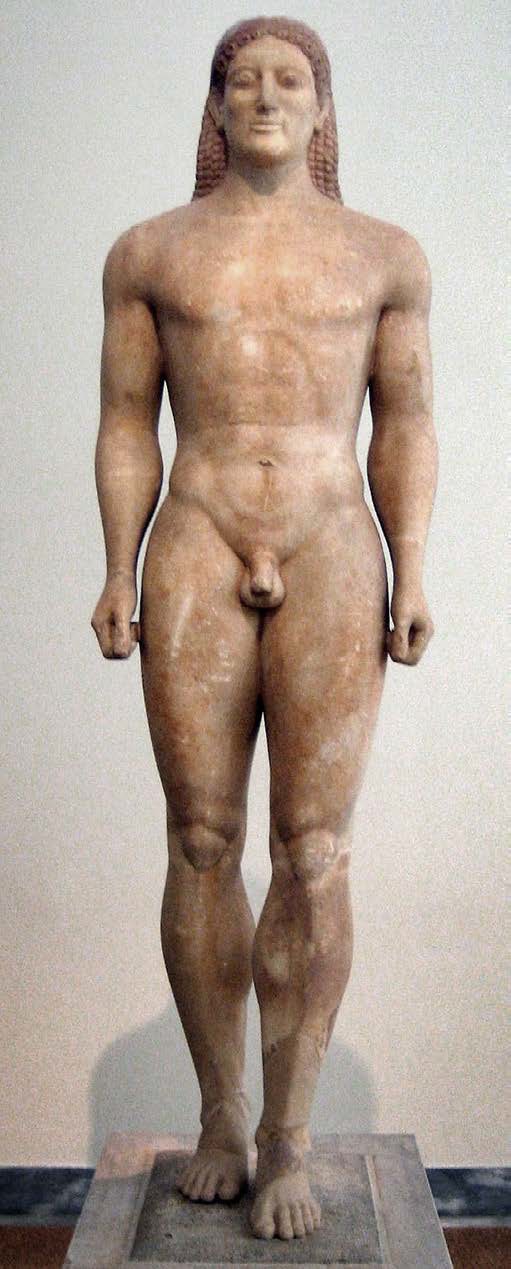 Archaic kouros (youth) statue, c. 530 BC