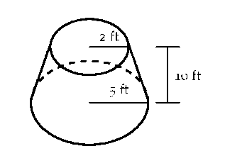 A three dimensional cylindrical shape.
