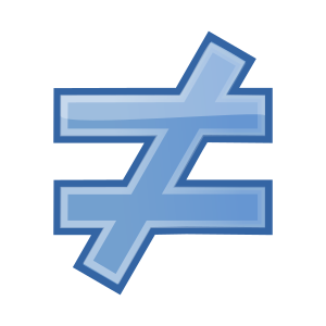 the mathematical symbol for not equal