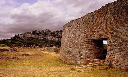The Ruins of the Great Enclosure at Great Zimbabwe in the Mosvingo Province of present-day Zimbabwe