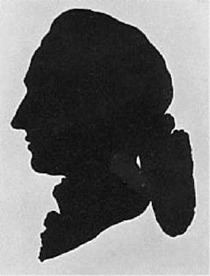 A profile image of Goethe's silhouette.