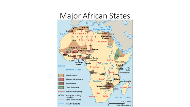 A map of major african states