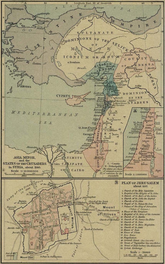 Map of The Eastern Mediterranean in the reign of John II