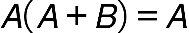 A left parenthesis A plus B right parenthesis equals A