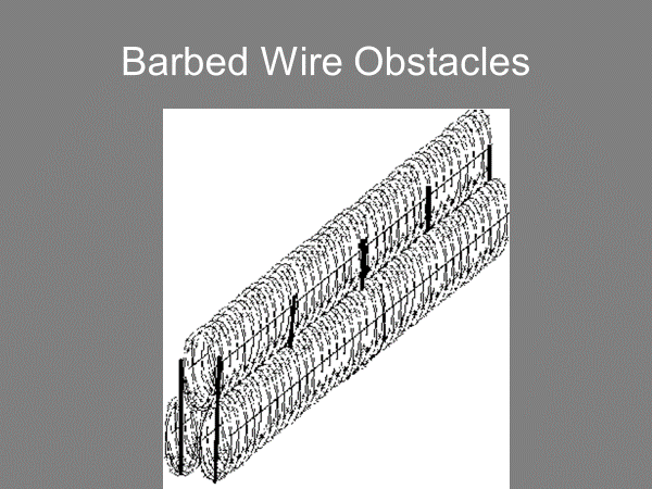 barbed wire obstacles