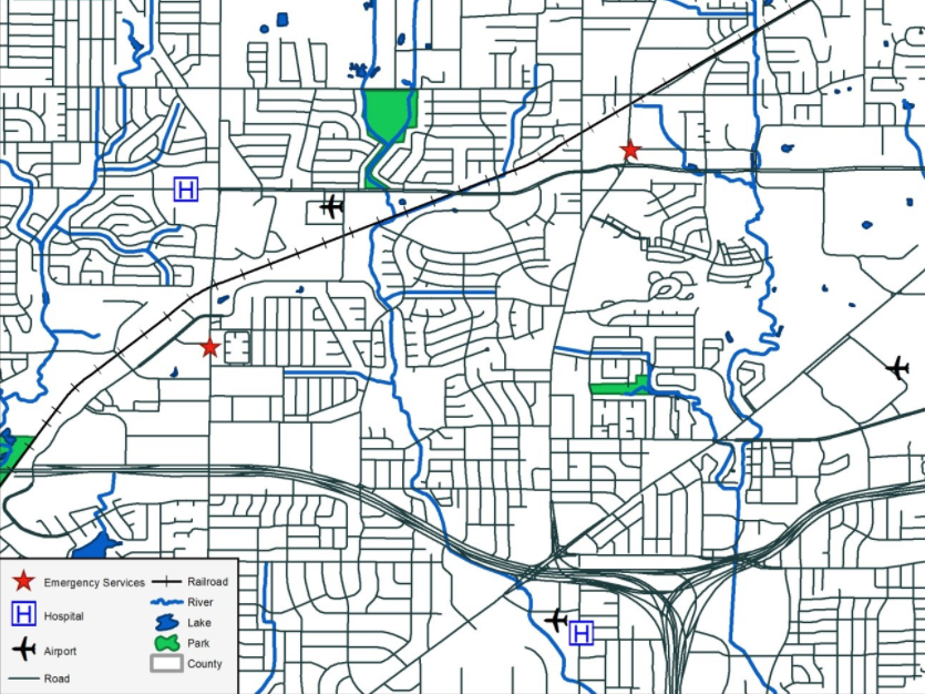 general reference map legend