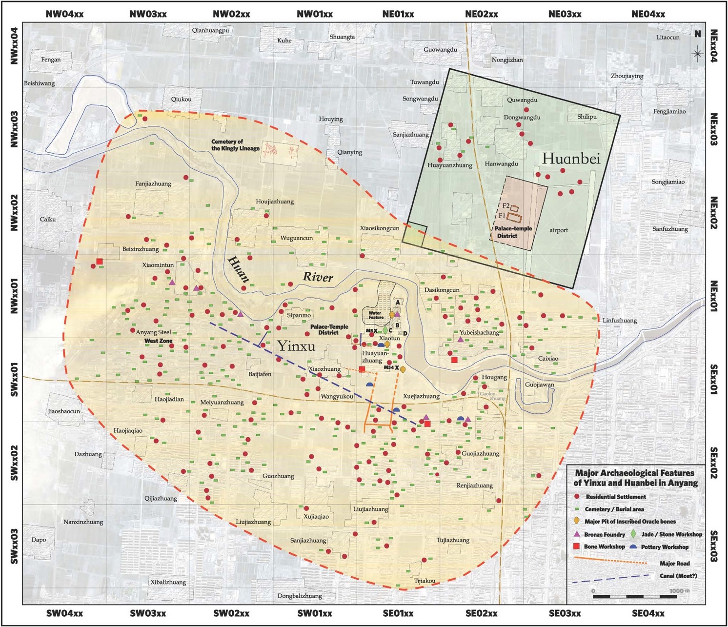 Map of Shang Dynasty Site at Anyang