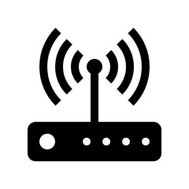 Wireless router with solid fill
