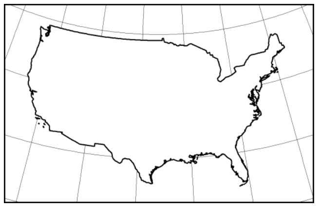 a map outlined with thick lines