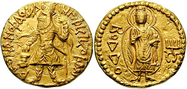 Gold coins dating to the reign of King Kanishka