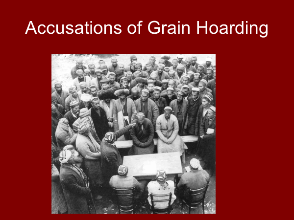 accusations of grain hoarding