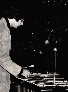 image of a man playing a vibraphone 