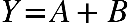 Y equals A plus B