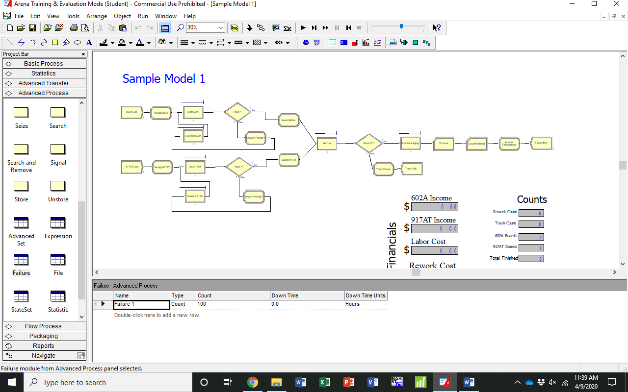 “Chapter 4 - Basic Process Panel” in “Systems Simulation” on OpenALG