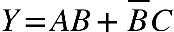 Y equals A B plus top enclose B C