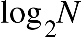 log subscript 2 N