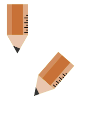 Two pencils writing.