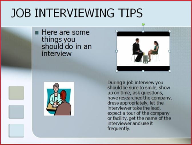 Figure 9.27 - This slide is far too “busy.” The additional clip art is not helpful, the font is too small, and the ideas are disconnected. Having text in all caps is also difficult to read.