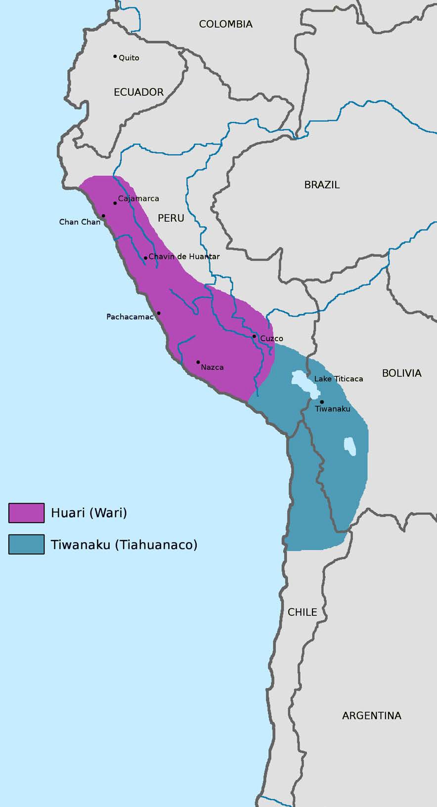 Map of Huari-With-Tiahuanaco