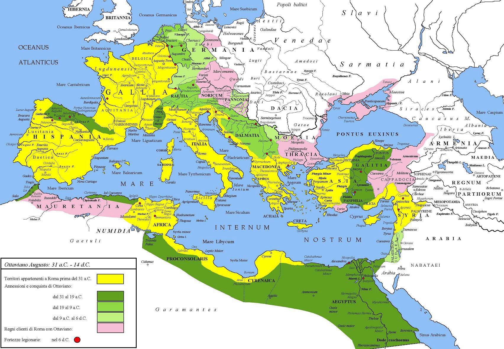 Map of Roman Provinces in the Late First Century BCE and Early First Century CE