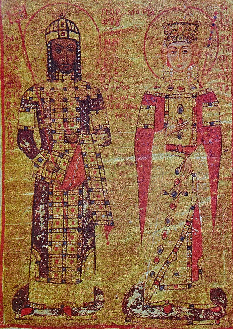 Manuel Komnenos and his wife, Maria of Antioch