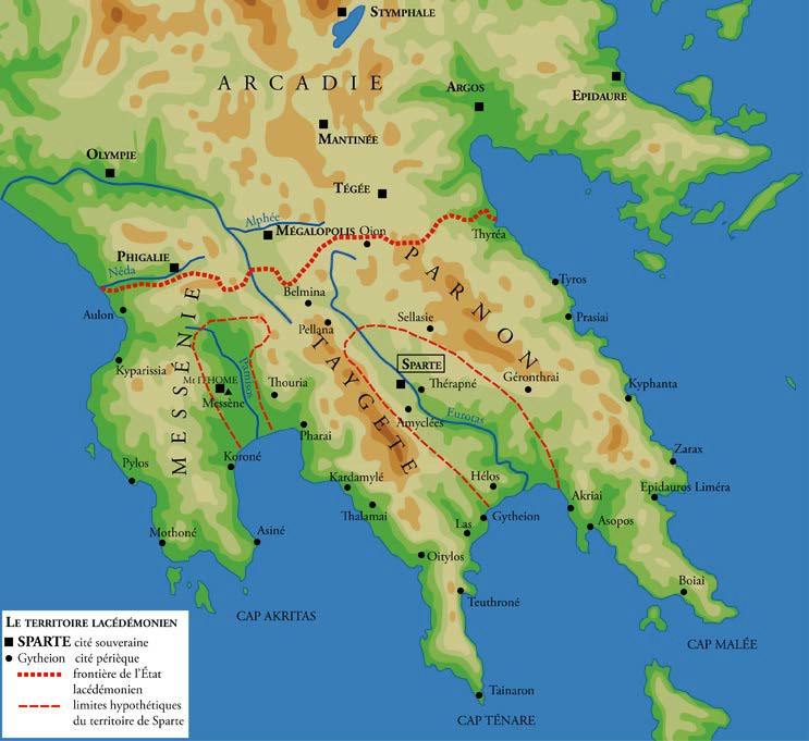 Map of Sparta and the Environs