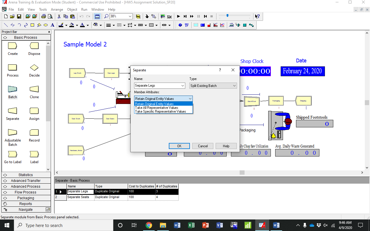 “Chapter 4 - Basic Process Panel” in “Systems Simulation” on OpenALG