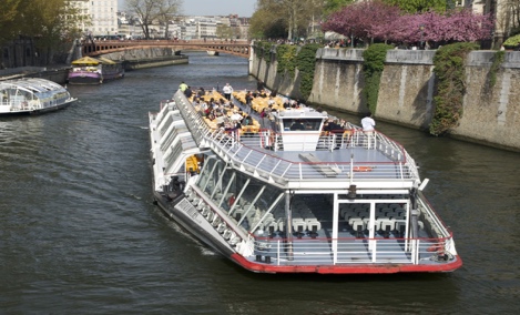 a boat on a river