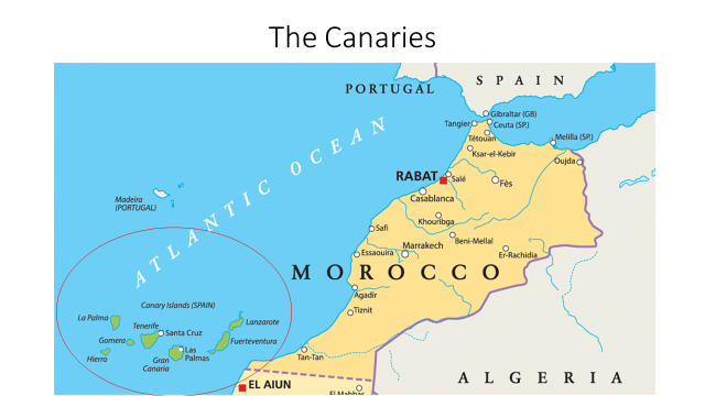 A map of the canaries