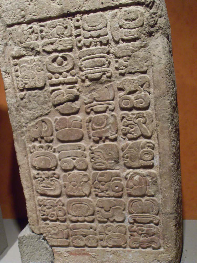 Stela with Mayan Script