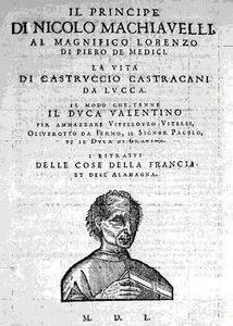 Image 11.15: Machiavelli Principe Cover Page | The cover of Machiavelli’s The Prince.