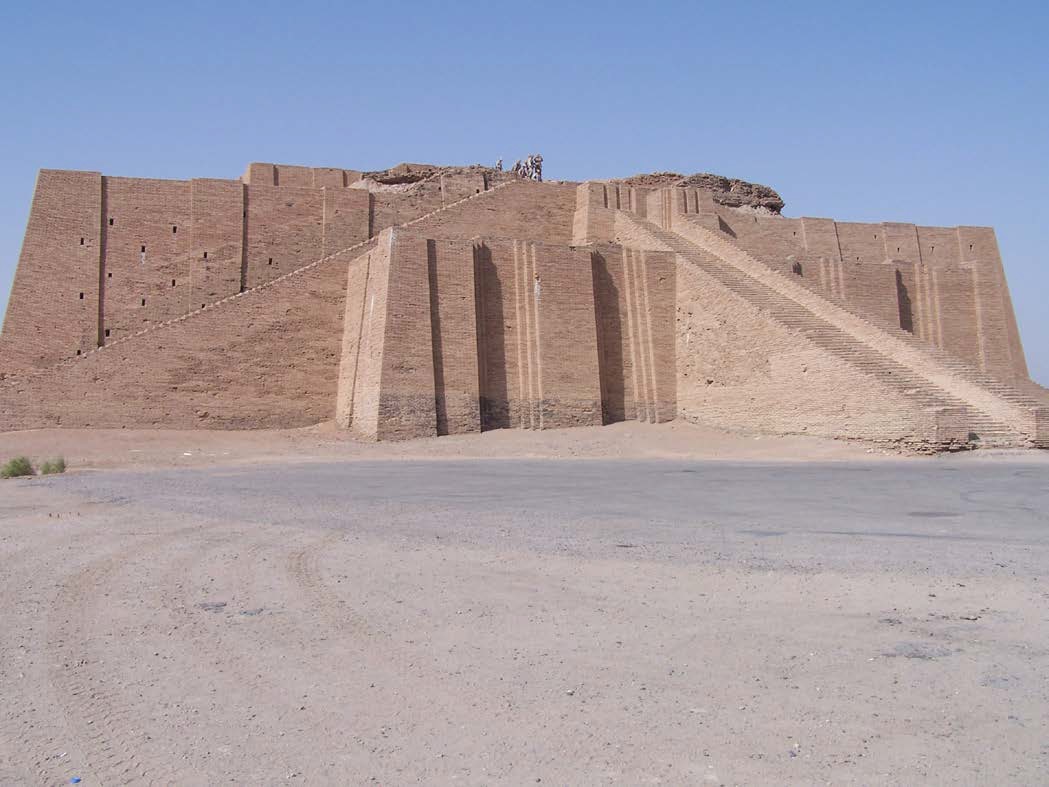 Large stone structure which is The Great Ziggurat of Ur.