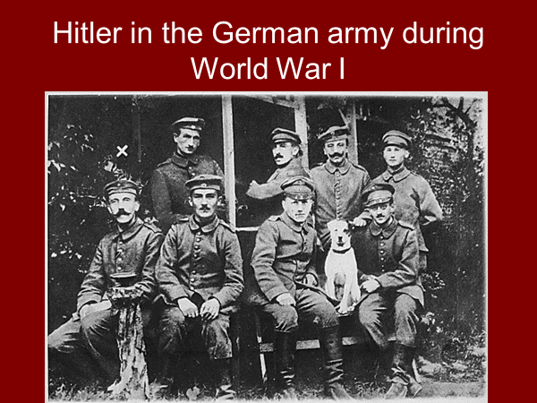 hitler in the german army during world war one