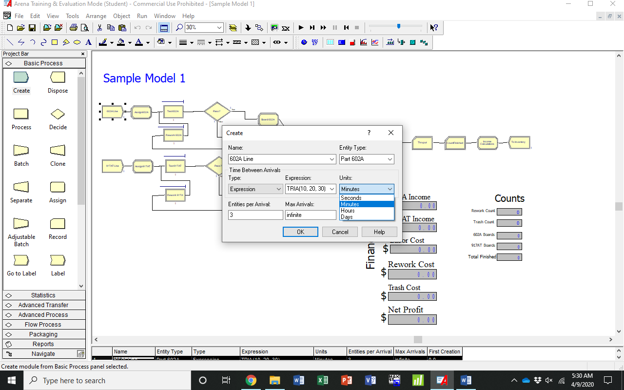 ARENA General-purpose simulation package Process-oriented High-level  Hierarchic Animation Model building –Drag-and-drop modules into model  window –connect. - ppt download