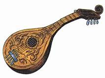 drawing of a middle ages guitar