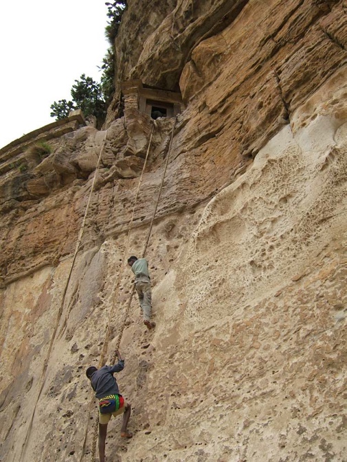 The Church of Debre Damo rope ladder