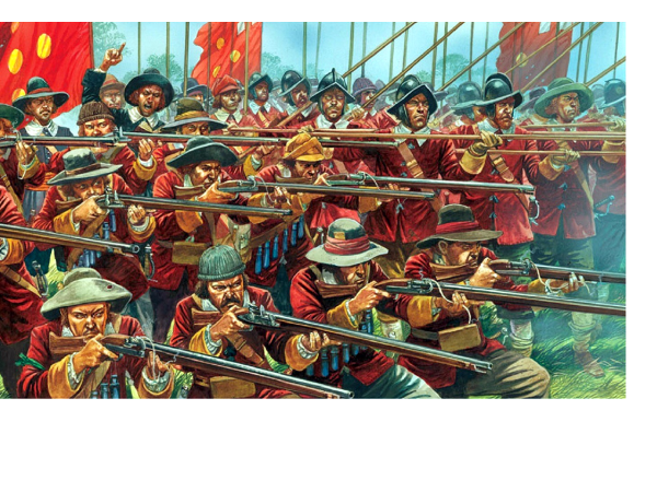 men pointing guns
