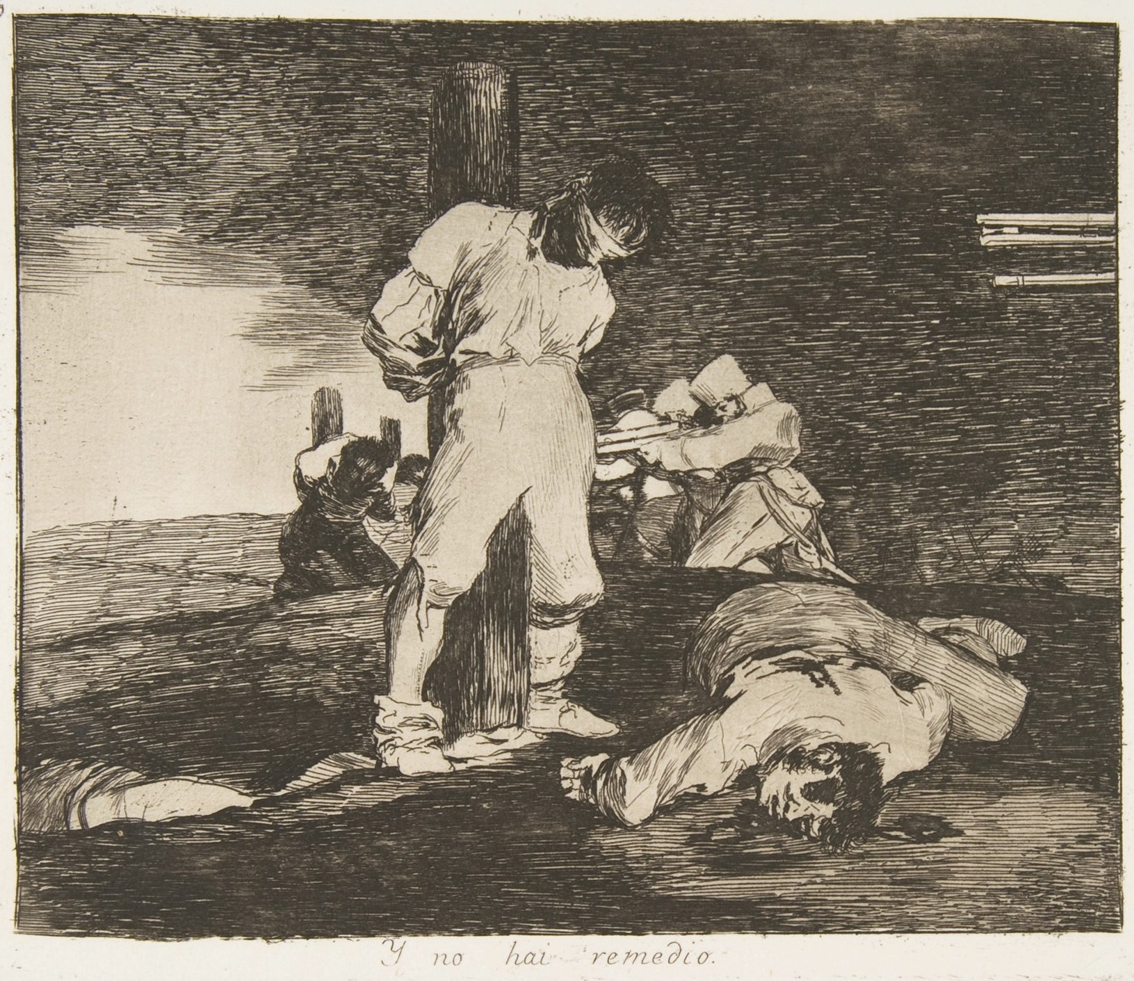 Plate 15 from “The Disasters of War” (Los Desastres de la Guerra): And there is nothing to be done (Y no hai remedio) 