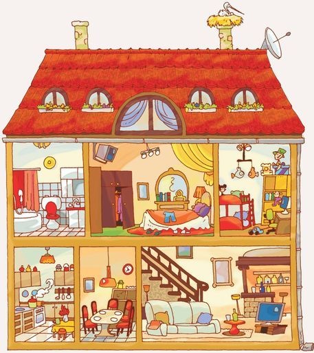 a two-story house