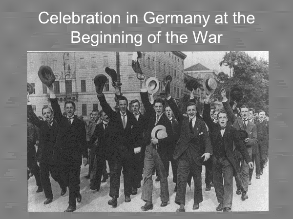 celebration in germany at the beginning of the war