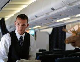 a flight attendant 
