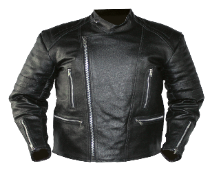 a leather jacket