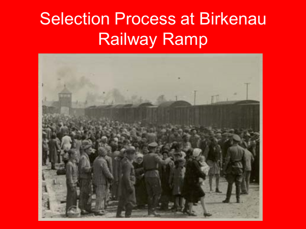 selection process at birkenau railway ramp