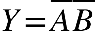 Y equals top enclose A top enclose B
