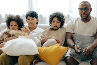 people on a couch